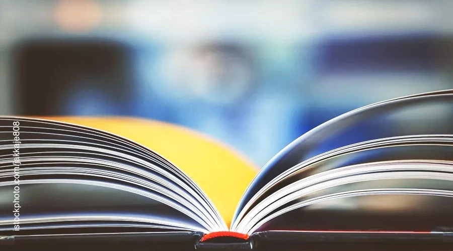 Aufgeschlagenes Buch zu den Publikationen